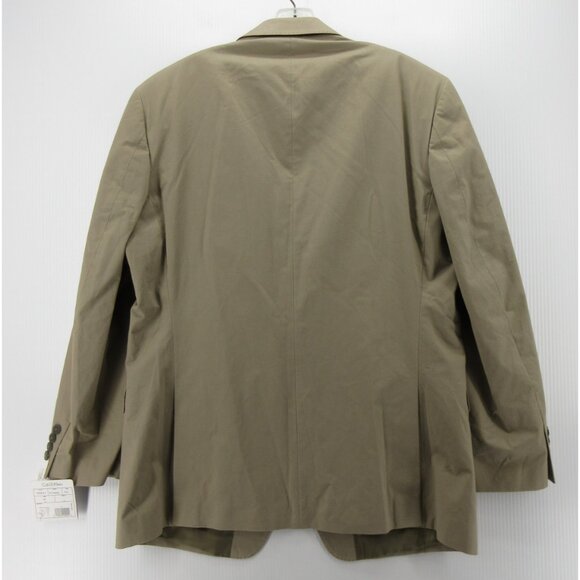 Calvin Klein Sport Coat 42 Tan Blazer Slim Fit Business Canvas NEW - Picture 9 of 15